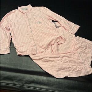 Victoria's Secret Light Pink Striped Kids Pajama Set